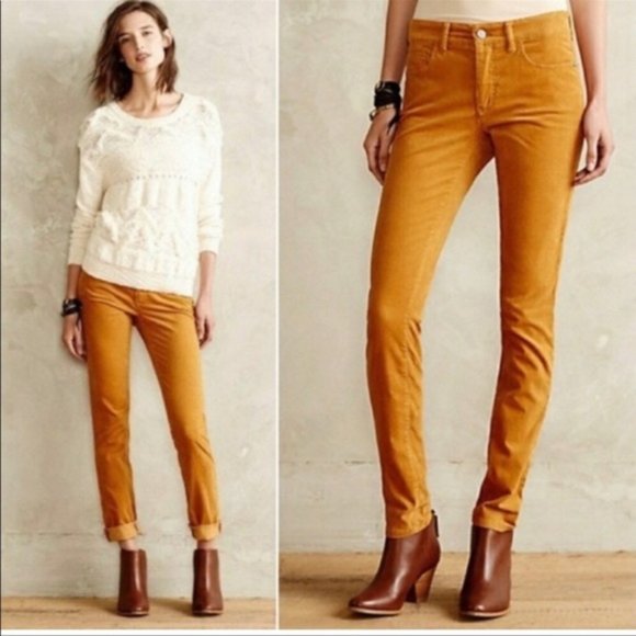 Anthropologie Denim - Anthropologie Pilcro and The Letterpress Serif Corduroy Gold Yellow Pants Jeans